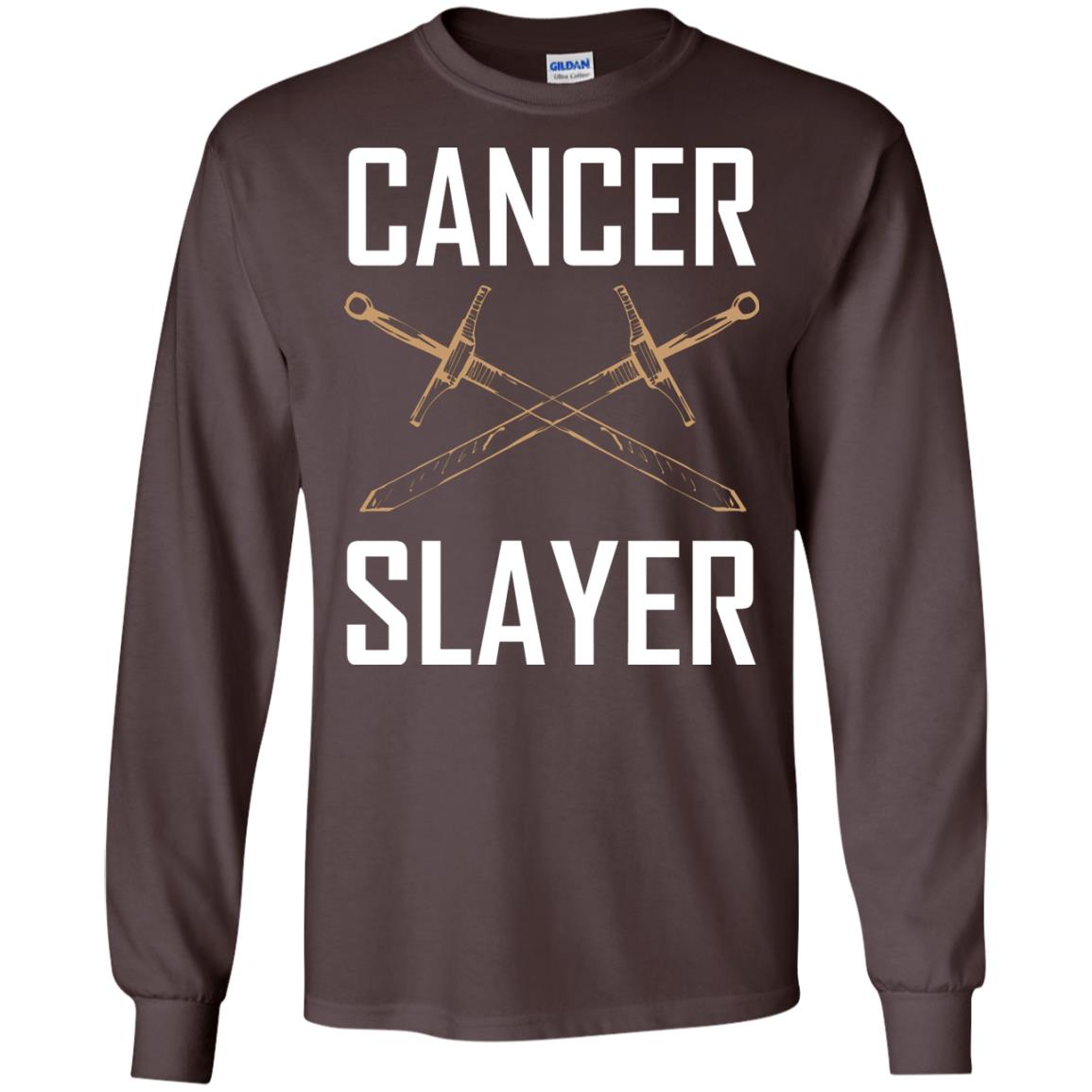 Cancer Slayer Cancer Survivor Shirt Dark Chocolate