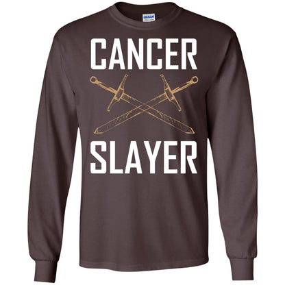 Cancer Slayer Cancer Survivor Shirt Dark Chocolate