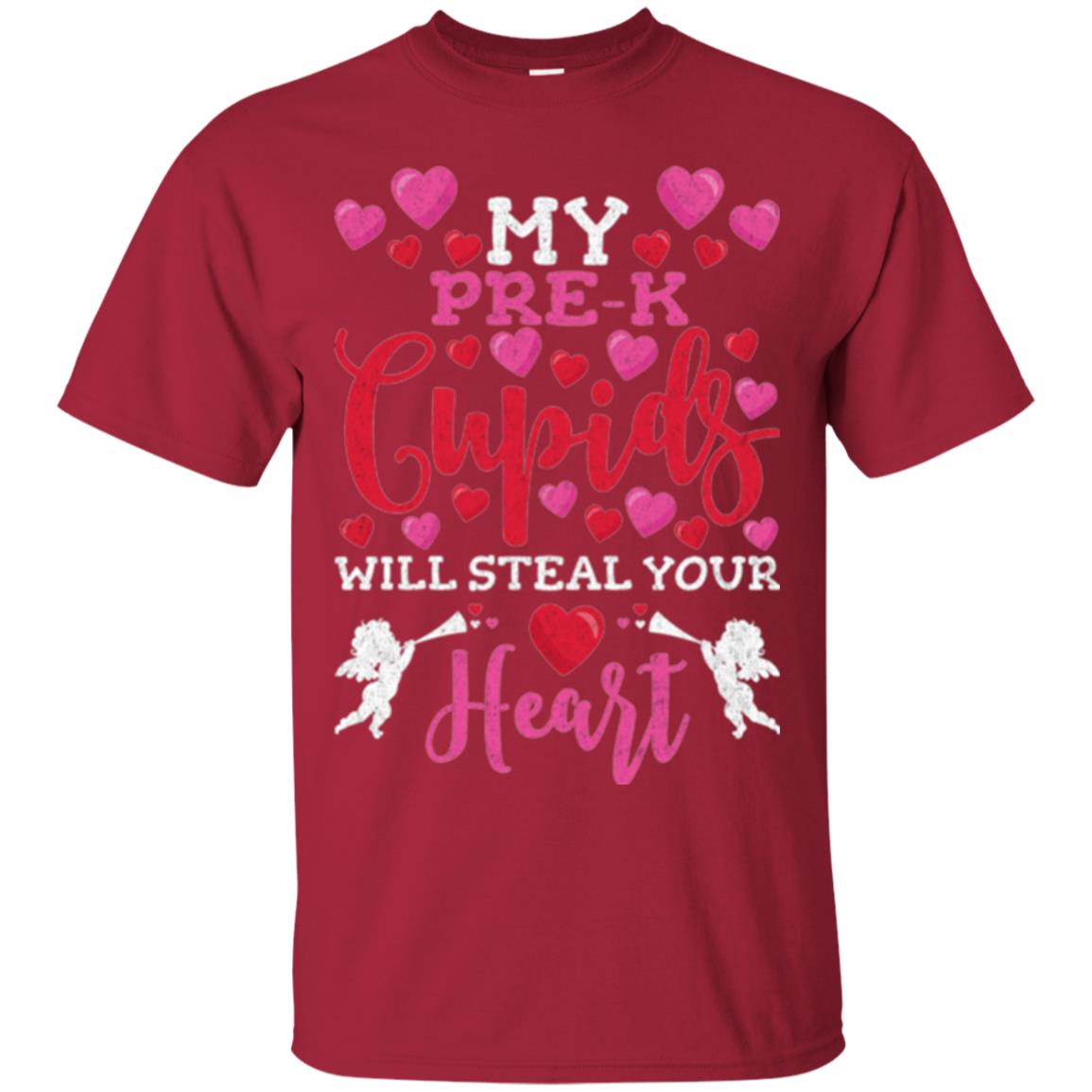 Teacher Valentines Day Shirt My Pre-k Cupids Will Steal Your Heart Cardinal