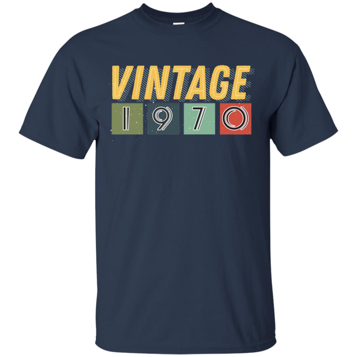 Vintage 1970 48th Birthday Gift Shirt For Mens Or Womens Navy