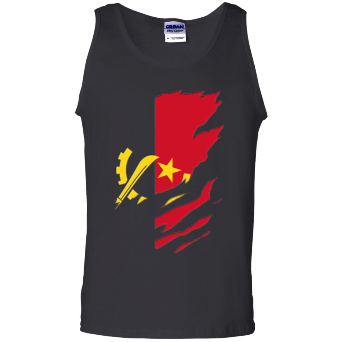 Super Angola Flag T-shirt Black