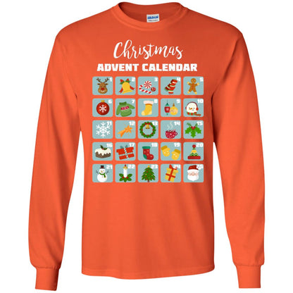 Christmas Calendar December 2018 Gift Shirt Orange