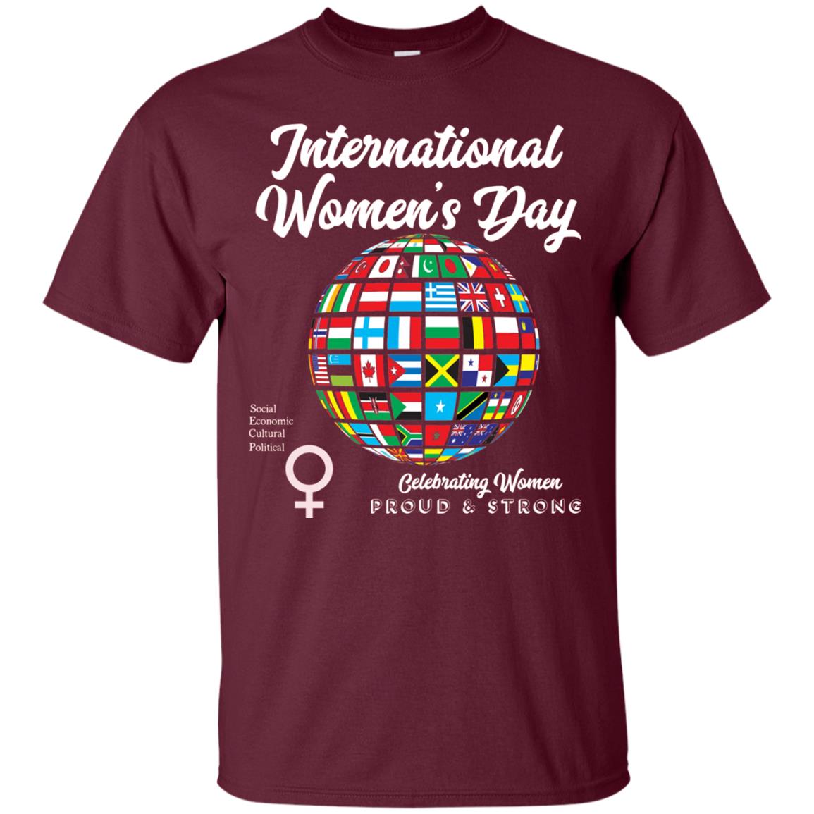 International Women_s Day T-shirt Maroon
