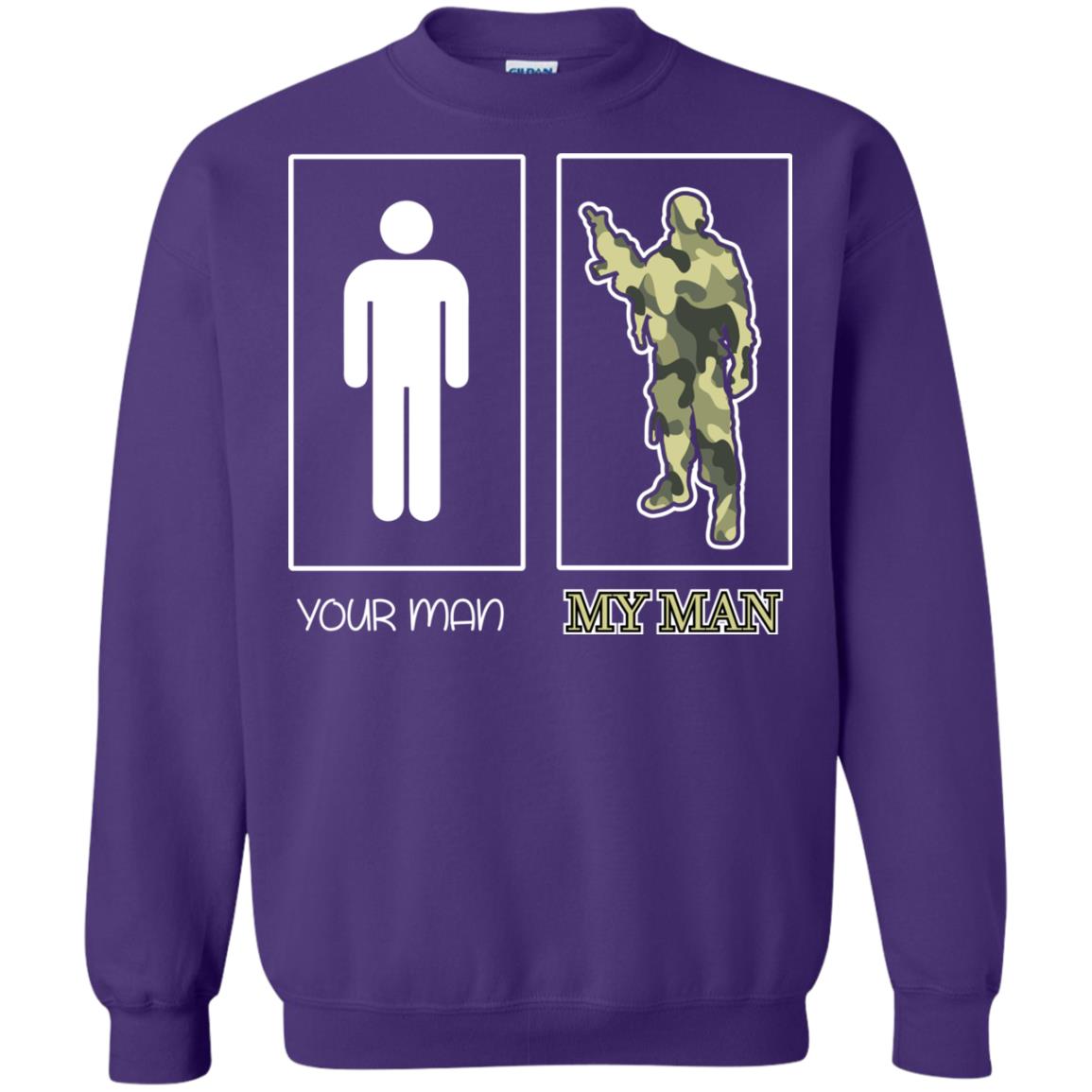 Your Man My Man Military Shirt Purple