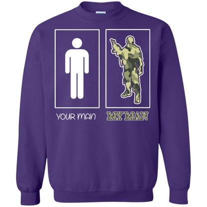 Your Man My Man Military Shirt Purple