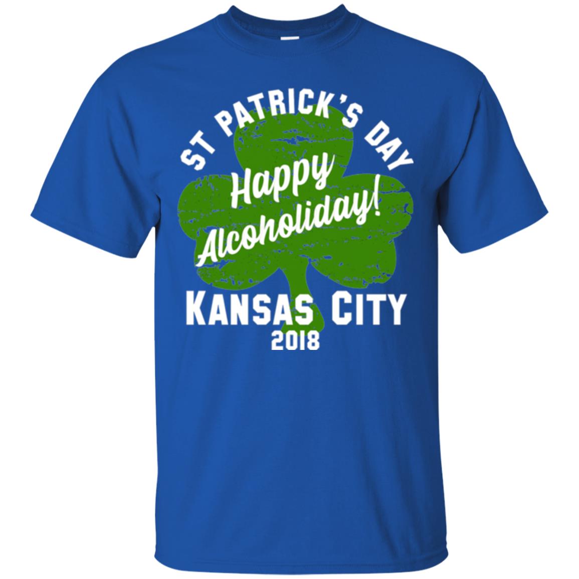 Kansas City 2018 Shamrock St Paddys Green Tshirt St. Patricks Day Royal