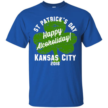 Kansas City 2018 Shamrock St Paddys Green Tshirt St. Patricks Day Royal