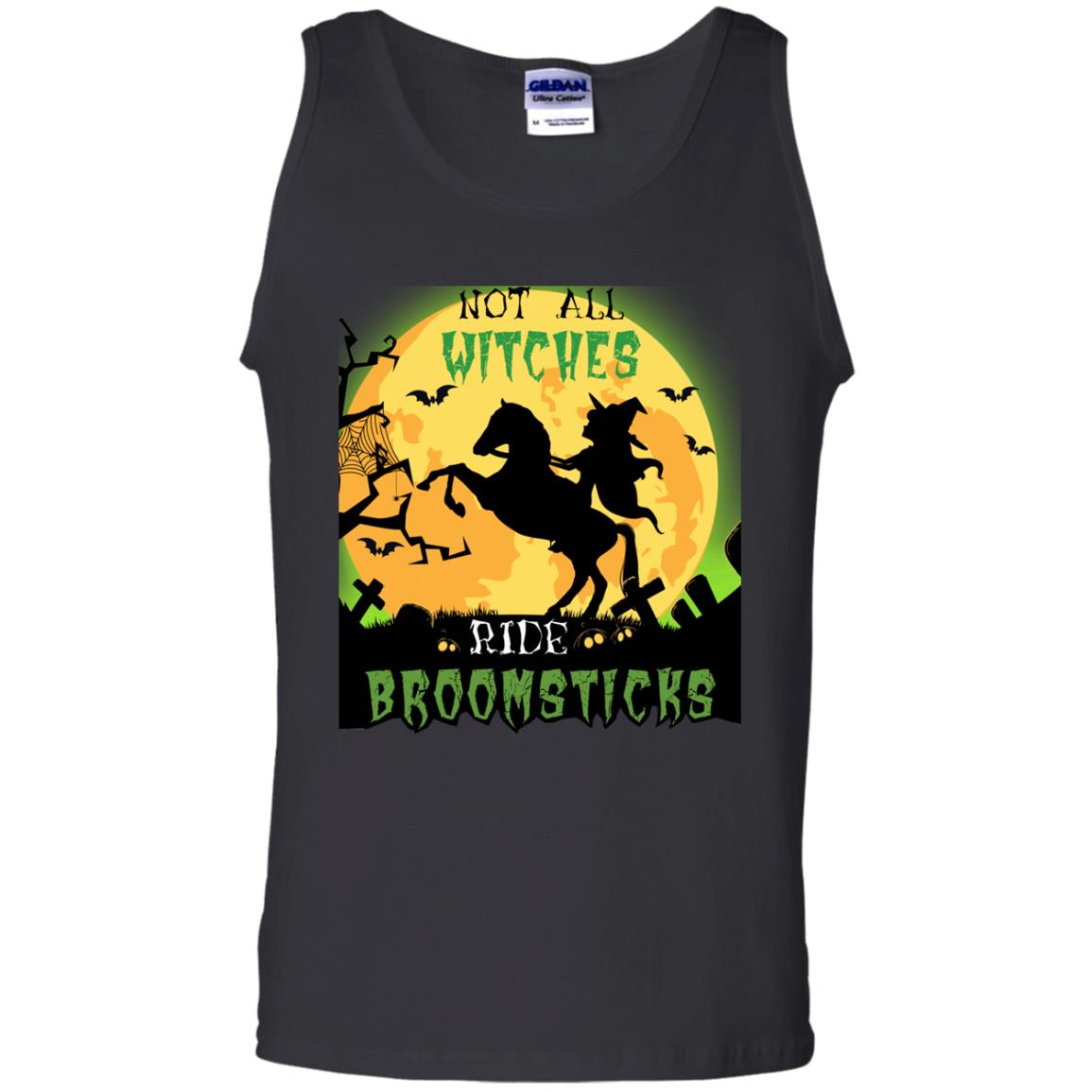 Not All Witches Ride Broomsticks Witches Ride A Horse Funny Halloween Shirt Black