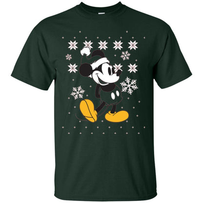 Christmas T-shirt Disney Mickey Mouse Forest Green