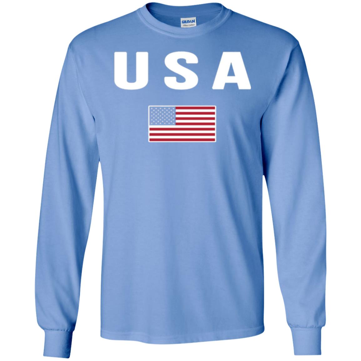American Flag Us America United States T-shirt Carolina Blue