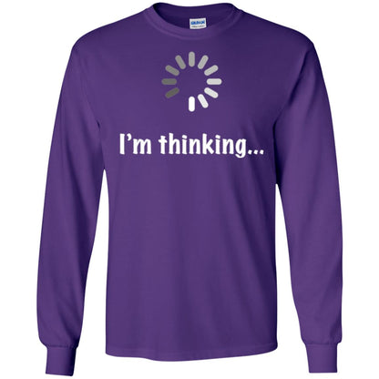 Funny T-shirt I_m Thinking Purple