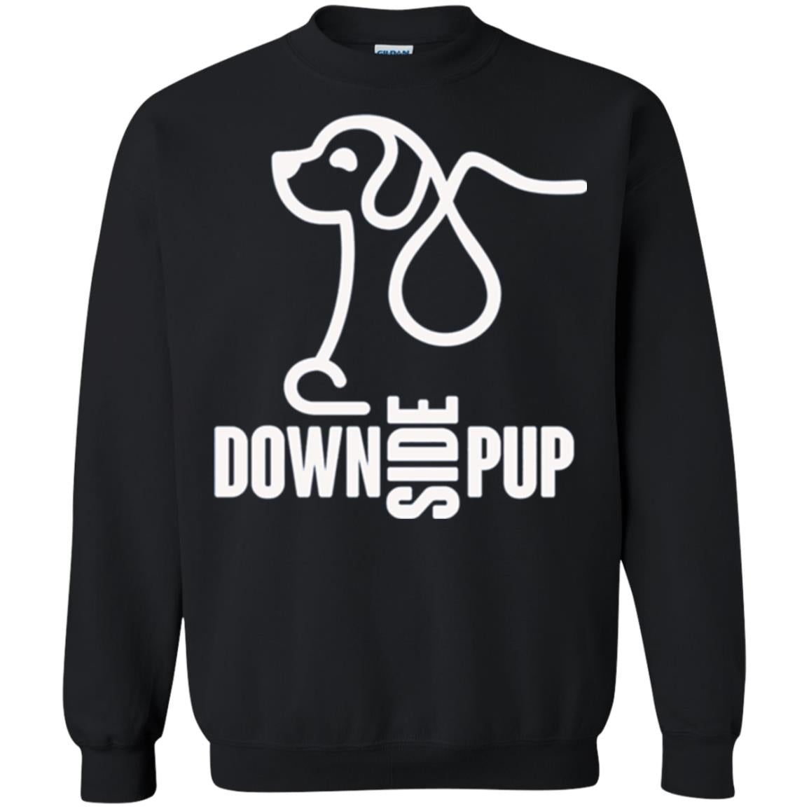 Dog Lover T-shirt Down Side Pup T-shirt Black