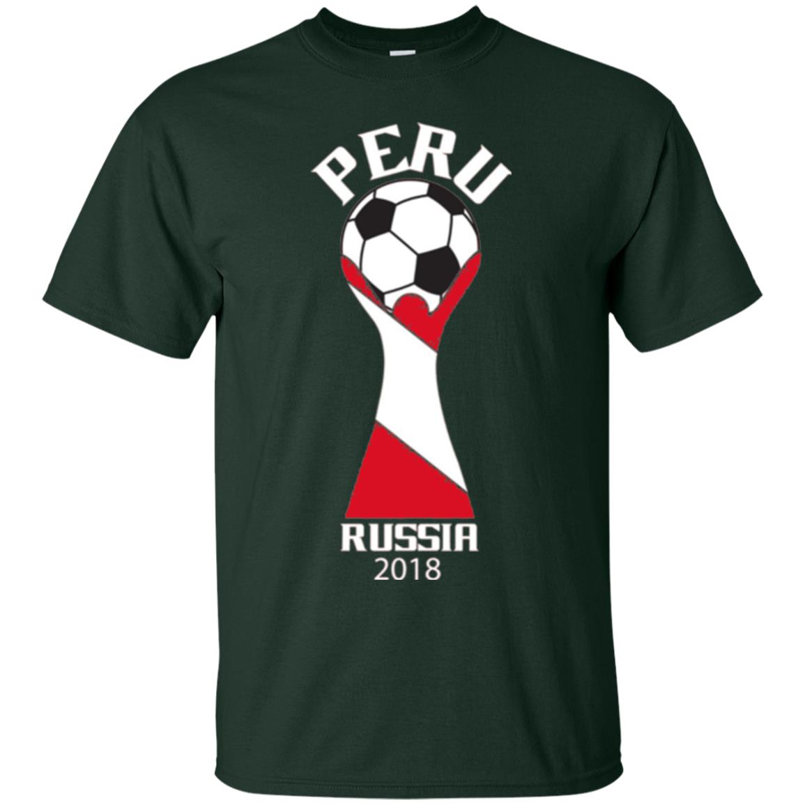 Football Lovers T-shirt Peru Russia 2108 Forest Green