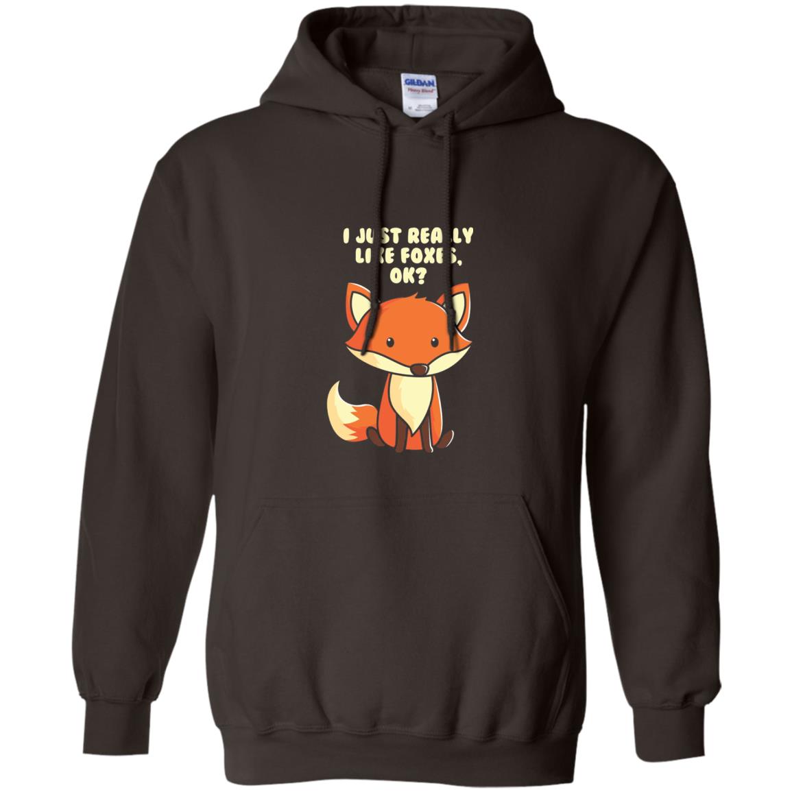 Funny Fox T-shirt I Just Really Like Foxes Ok Dark Chocolate