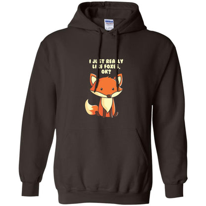 Funny Fox T-shirt I Just Really Like Foxes Ok Dark Chocolate