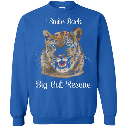 I Smile Back Big Cat Recuse Shirt Royal
