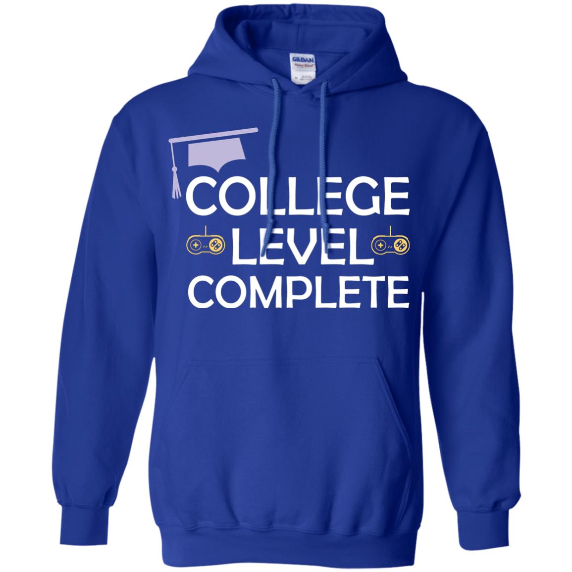 College Level Complete Funny College Graduation Shirt Royal