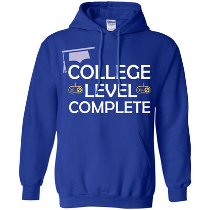 College Level Complete Funny College Graduation Shirt Royal