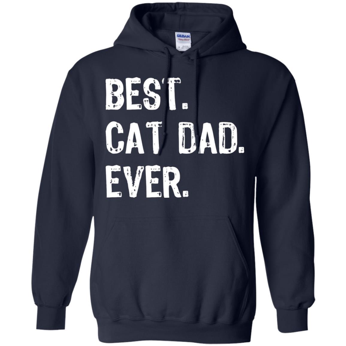 Cat Lover T-shirt Best Cat Dad Ever Navy