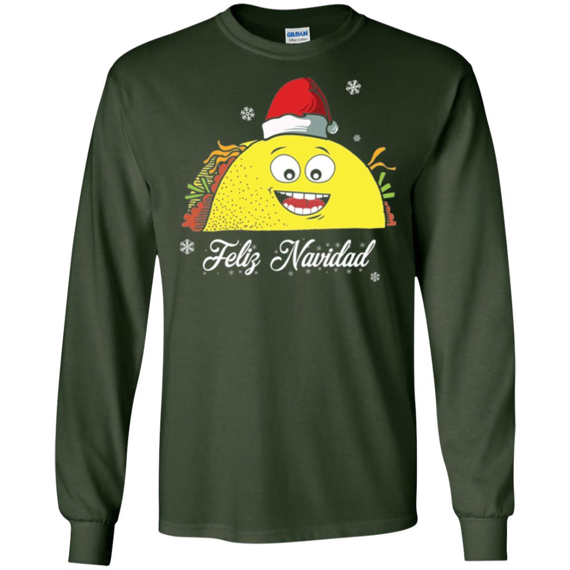 Christmas T-shirt Taco Feliz Navidad Forest Green