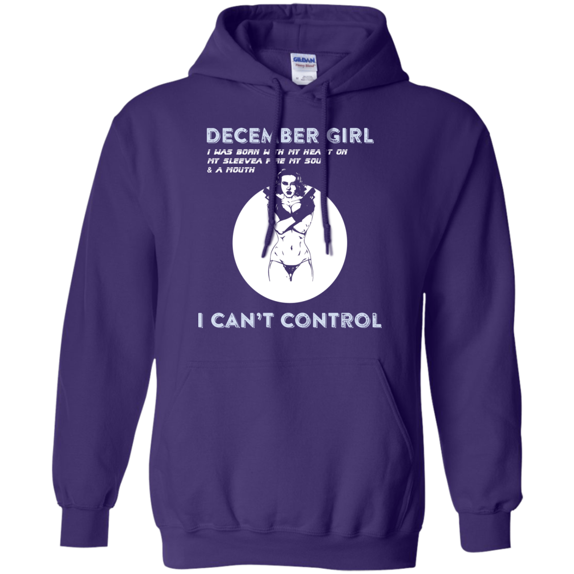 December Girl I Was Born With My Heart T-shirt Purple