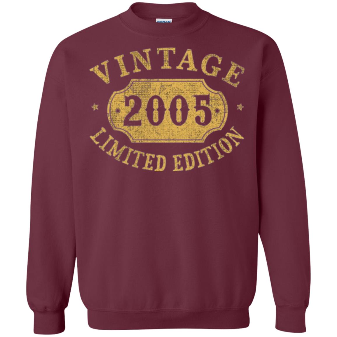 Brithday T-shirt Vintage 2005 Limited Edition Maroon