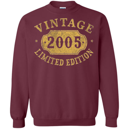 Brithday T-shirt Vintage 2005 Limited Edition Maroon