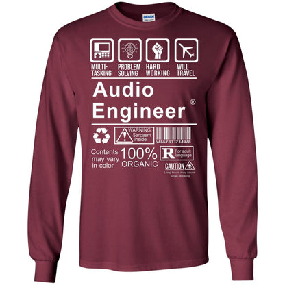 Audio Engineer Shirt Multi Tasking Problem Solving Maroon
