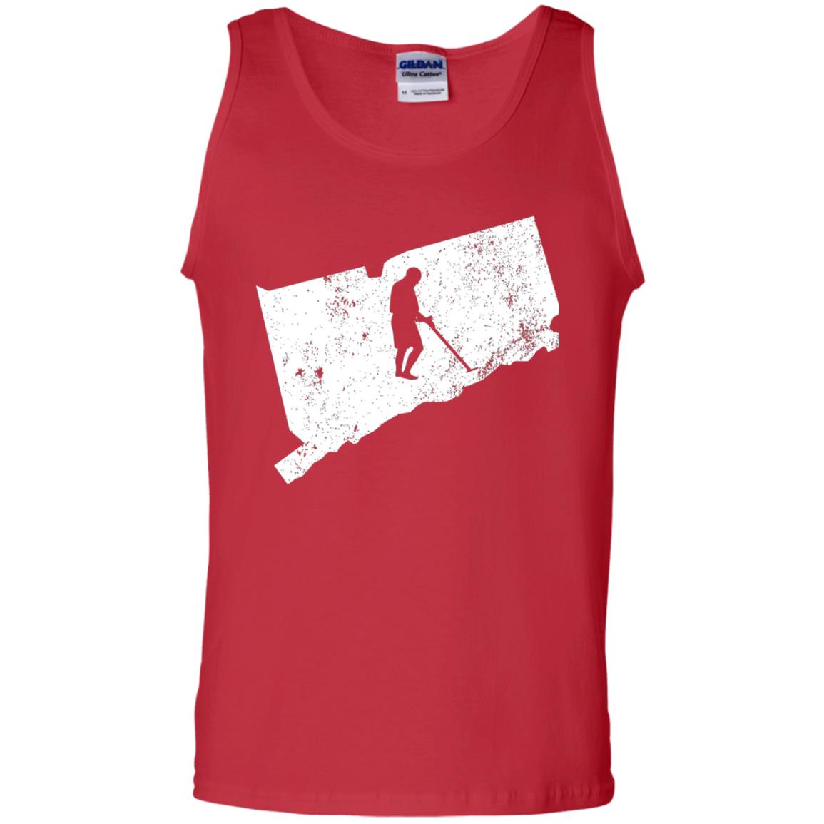 Connecticut Metal Detector Shirt Geocaching Swag Red
