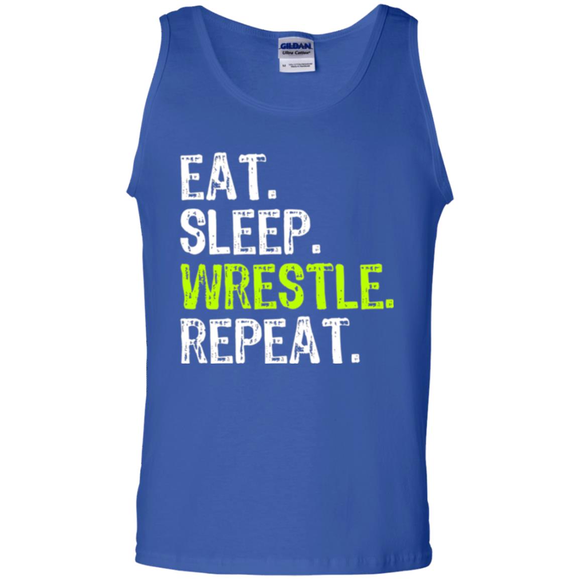 Wrestling T-shirt Eat Sleep Wrestle Repeat Royal