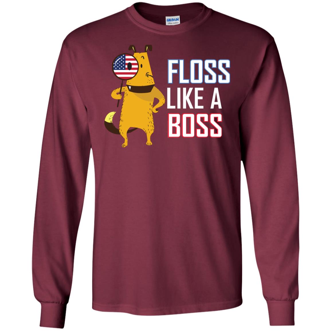Floss Like A Boss Dog Shirt Maroon