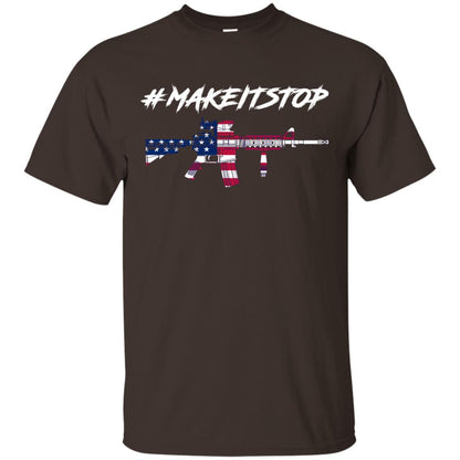 Hash Tag Make It Stop Flag Of Us Gun Control T-shirt Dark Chocolate