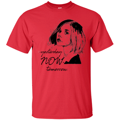 Delete Yesterday No Tomorrow Just Now Funny Quotes T-shirt Red