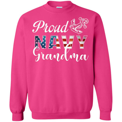 Proud Navy Grandma Military Mama Shirt Heliconia
