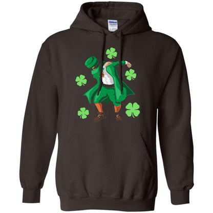 Funny Dabbing Leprechaun St. Patricks Day T-shirt Dark Chocolate