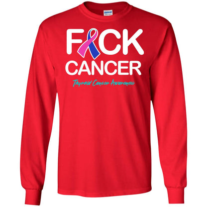 Fck Cancer Thyroid Cancer Awareness T-shirt Red