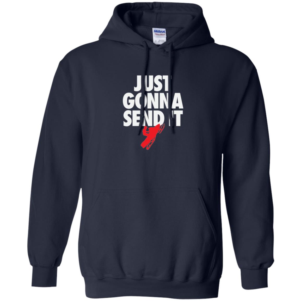 Snowmobile T-shirt Just Gonna Send It T-shirt Navy
