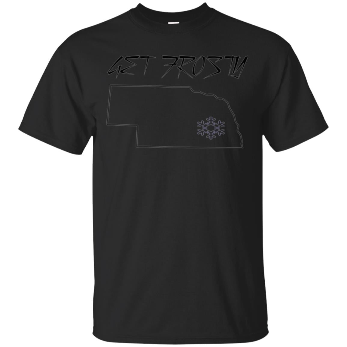 Christmas T-shirt Get Frosty Nebraska Football Black