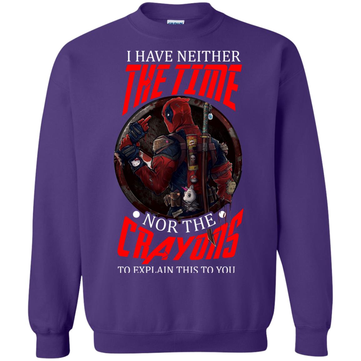 I Have Neither The Time Nor The Crayons To Explain This To You Movie Fan T-shirt Purple