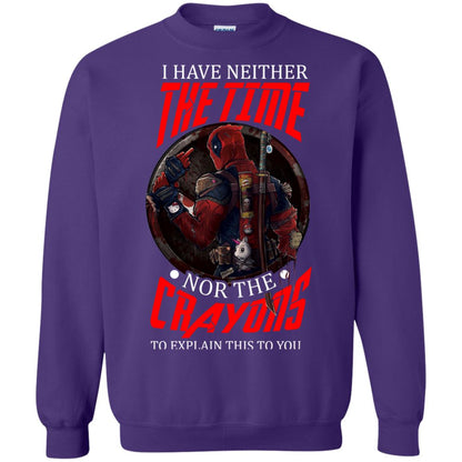 I Have Neither The Time Nor The Crayons To Explain This To You Movie Fan T-shirt Purple