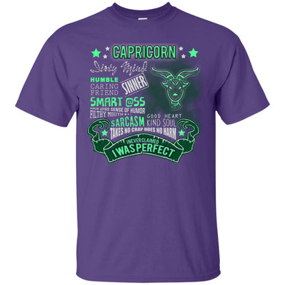 Dirty Mind Humble Caring Friend Filthy Sinner Mouth Good Heart Kind I Never Clamed I Was Perfect Capricorn Birthday Purple