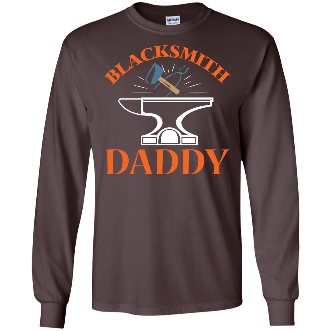 Blacksmith Daddy Happy Father's Day Shirt Dark Chocolate