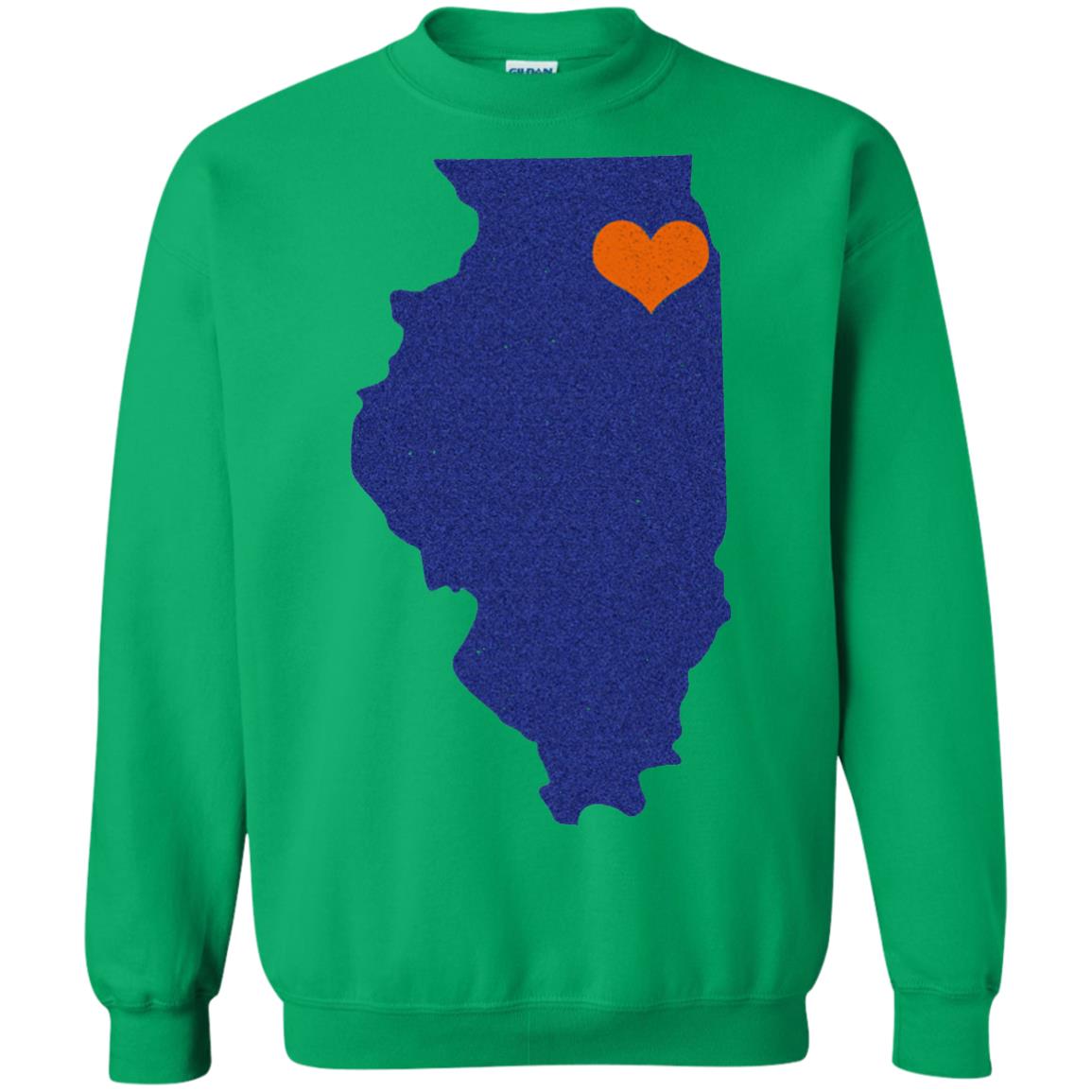 Football T-shirt Chicago Illinois Heart Irish Green