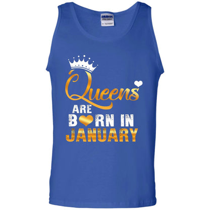 Birthday T-shirt Queens Are Born Iin January Royal