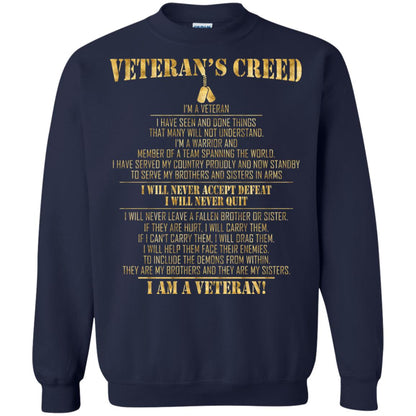 Veterans Creed Im A Veteran I Have Seen And Done Things That Many Will Not Understand Navy