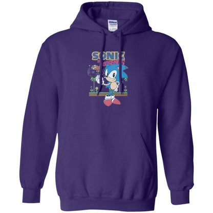 Gamer T-shirt Sega Sonic The Hedgehog Battles Dr. Eggman Robotnik Purple