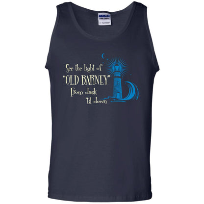 Lighthouse T-shirt See The Light Of Old Barney From Dusk Til Down Navy