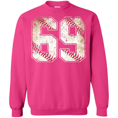 Baseball Player T-shirt Jersey Number 69 Retro Vintage Heliconia