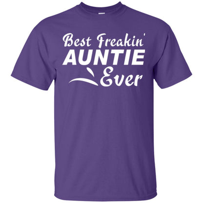 Aunt T-shirt Best Freakin' Auntie Ever Purple