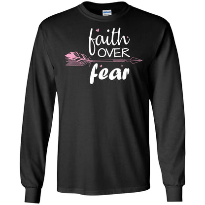 Faith Over Fear Arrow Christian Shirt Black
